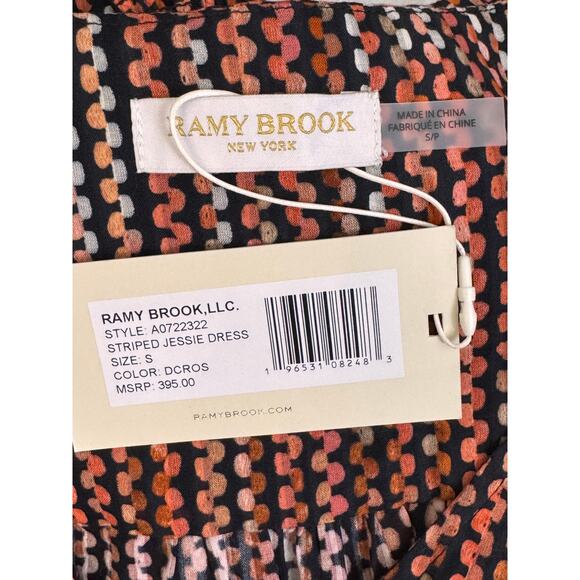 NEW RAMY BROOK NY Deco Rose Striped Jessie Mini Dress Size S - Picture 9 of 10